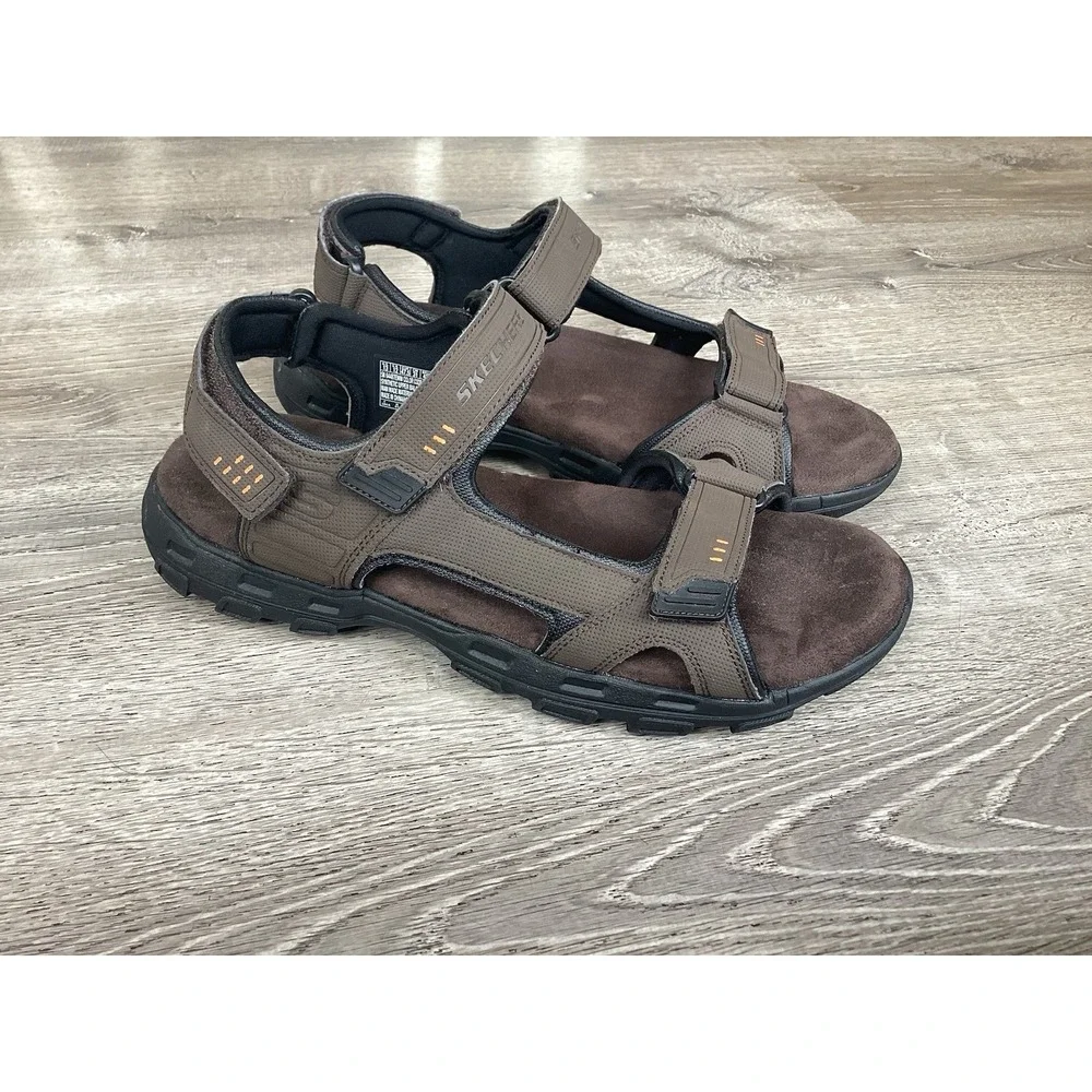 Skechers Relaxed Fit Brown Extra Wide Lightweight Shoes 64487EWW Men's Size 13